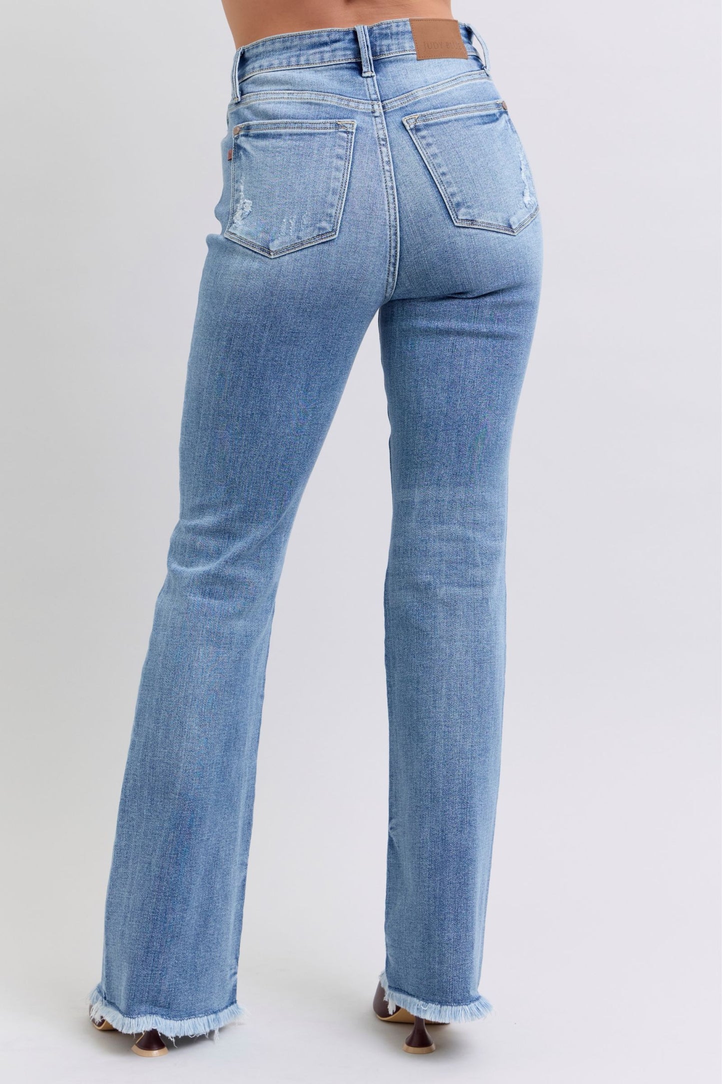 Judy Blue Full Size Raw Hem High Rise Jeans