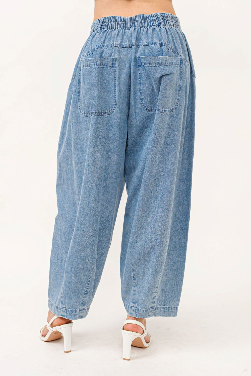 And The Why Elastic Back Pleated Jeans