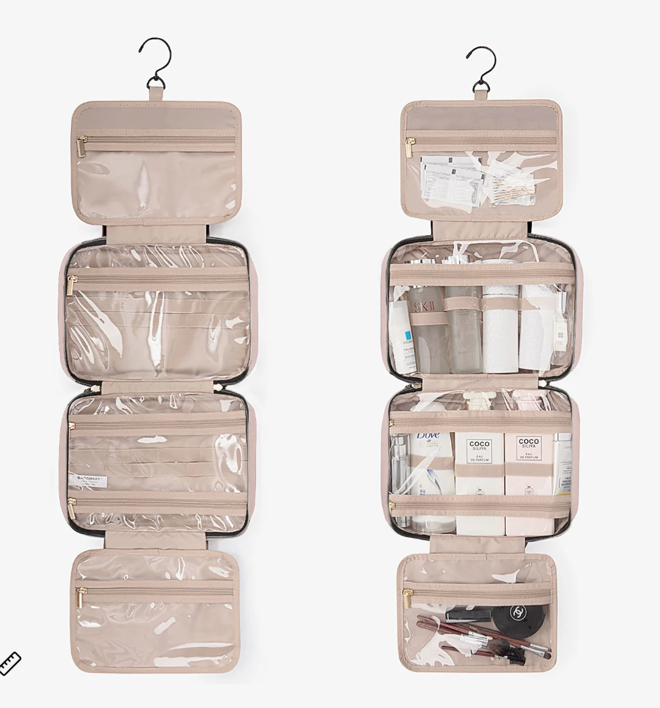 Free With $100 Purchase - Space Saving Toiletry Travel Bag Organizer in Pink. DSST-000