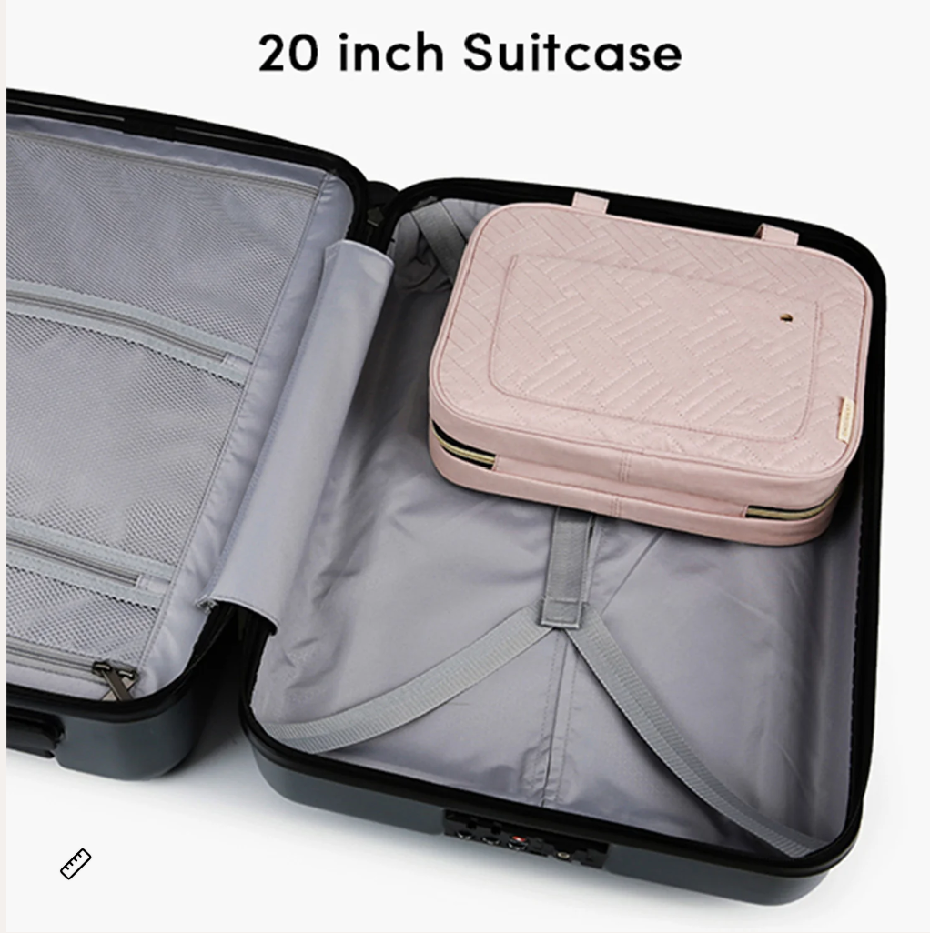 Free With $100 Purchase - Space Saving Toiletry Travel Bag Organizer in Pink. DSST-000