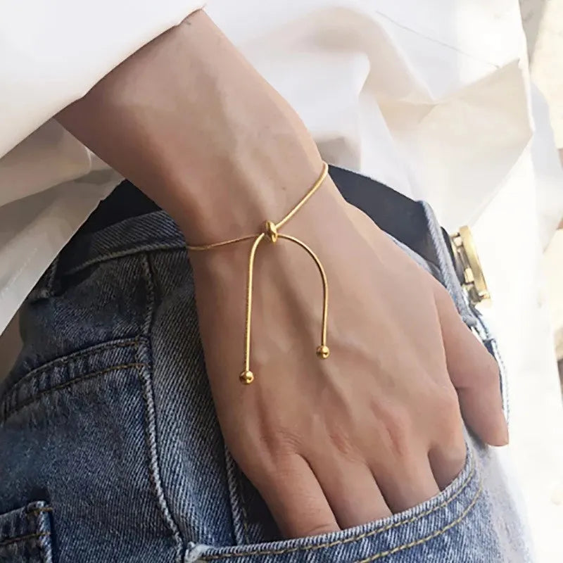 Simple Long Tassel Chain Necklace for Women Trendy Adjustable Choker Necklace