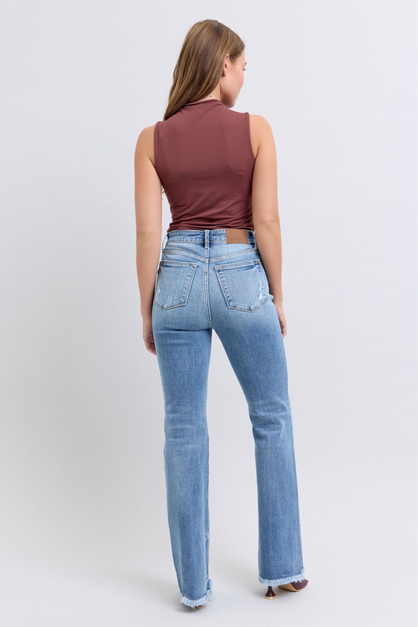 Judy Blue Full Size Raw Hem High Rise Jeans