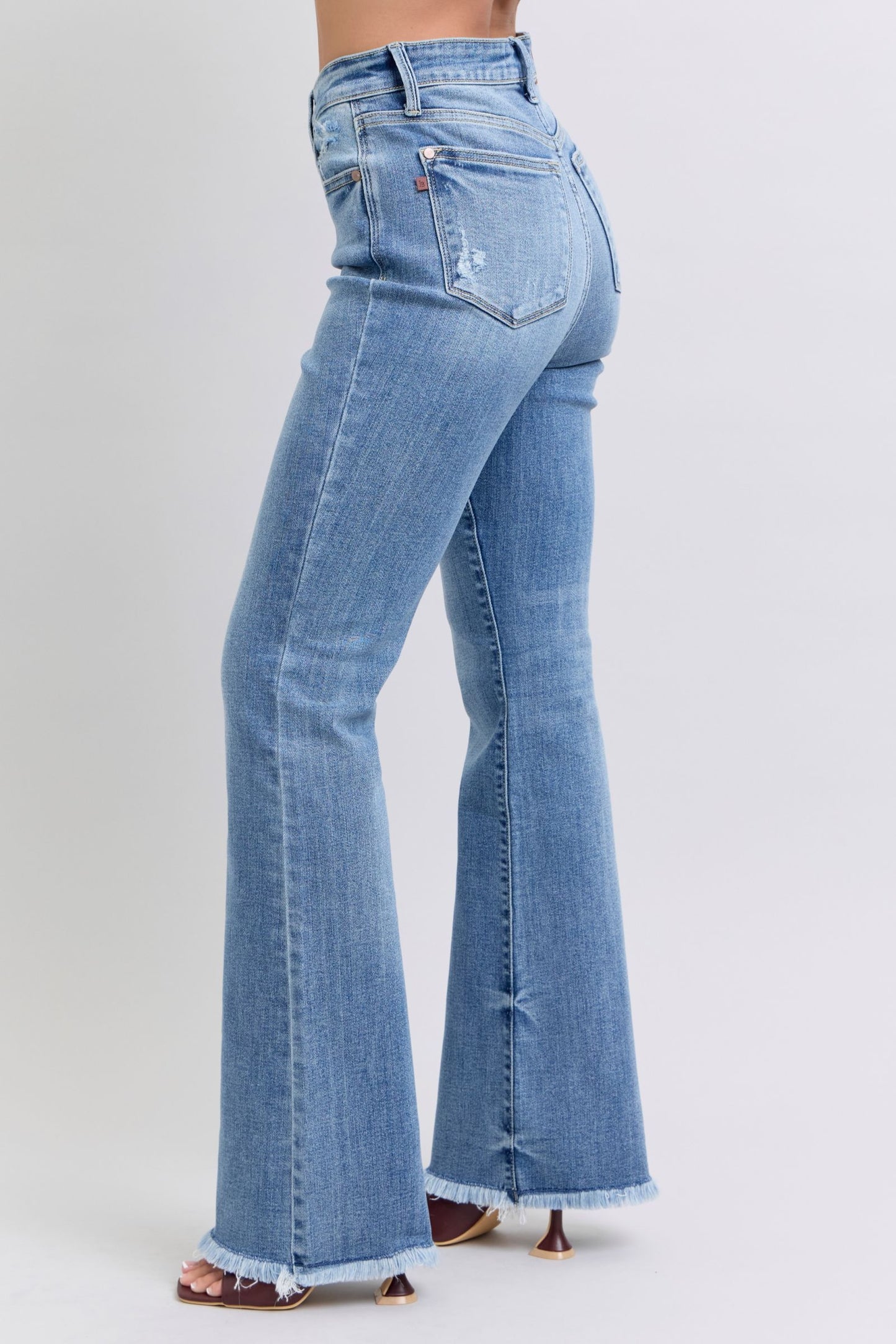 Judy Blue Full Size Raw Hem High Rise Jeans