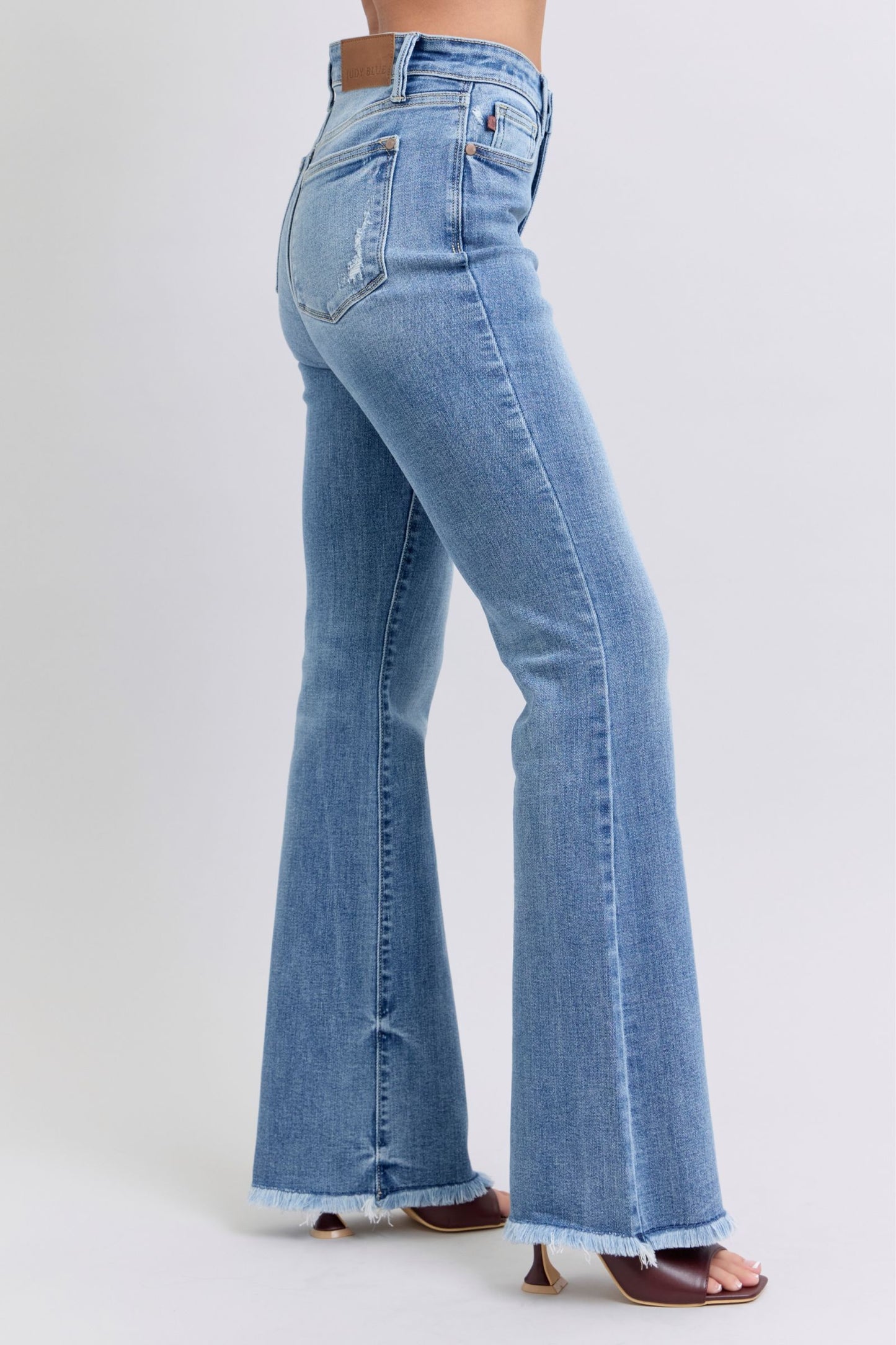 Judy Blue Full Size Raw Hem High Rise Jeans