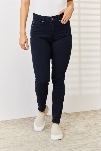 Judy Blue Full Size Garment Dyed Tummy Control Womens Skinny Jeans