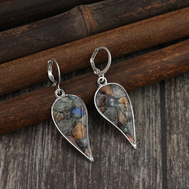 Natural Stone Dangle Earrings