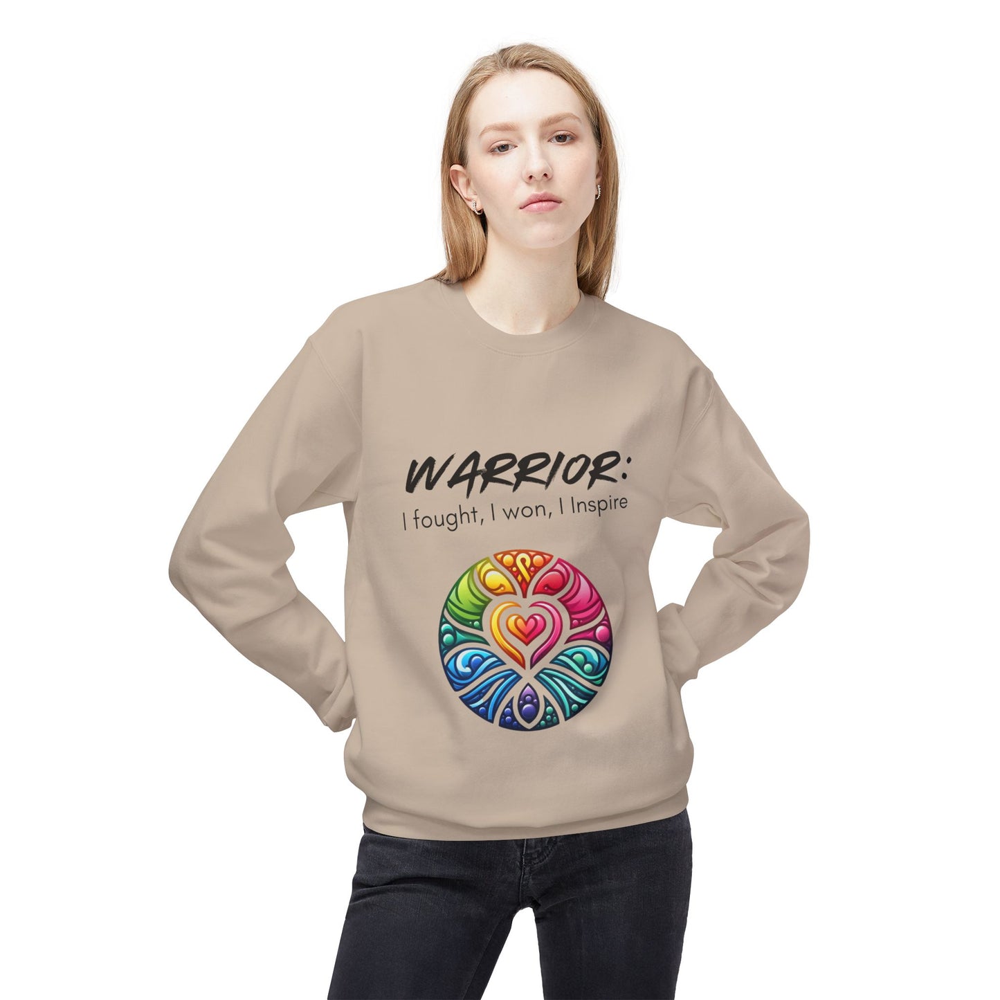 Cancer Warrior Unisex Midweight Softstyle Fleece Crewneck Sweatshirt