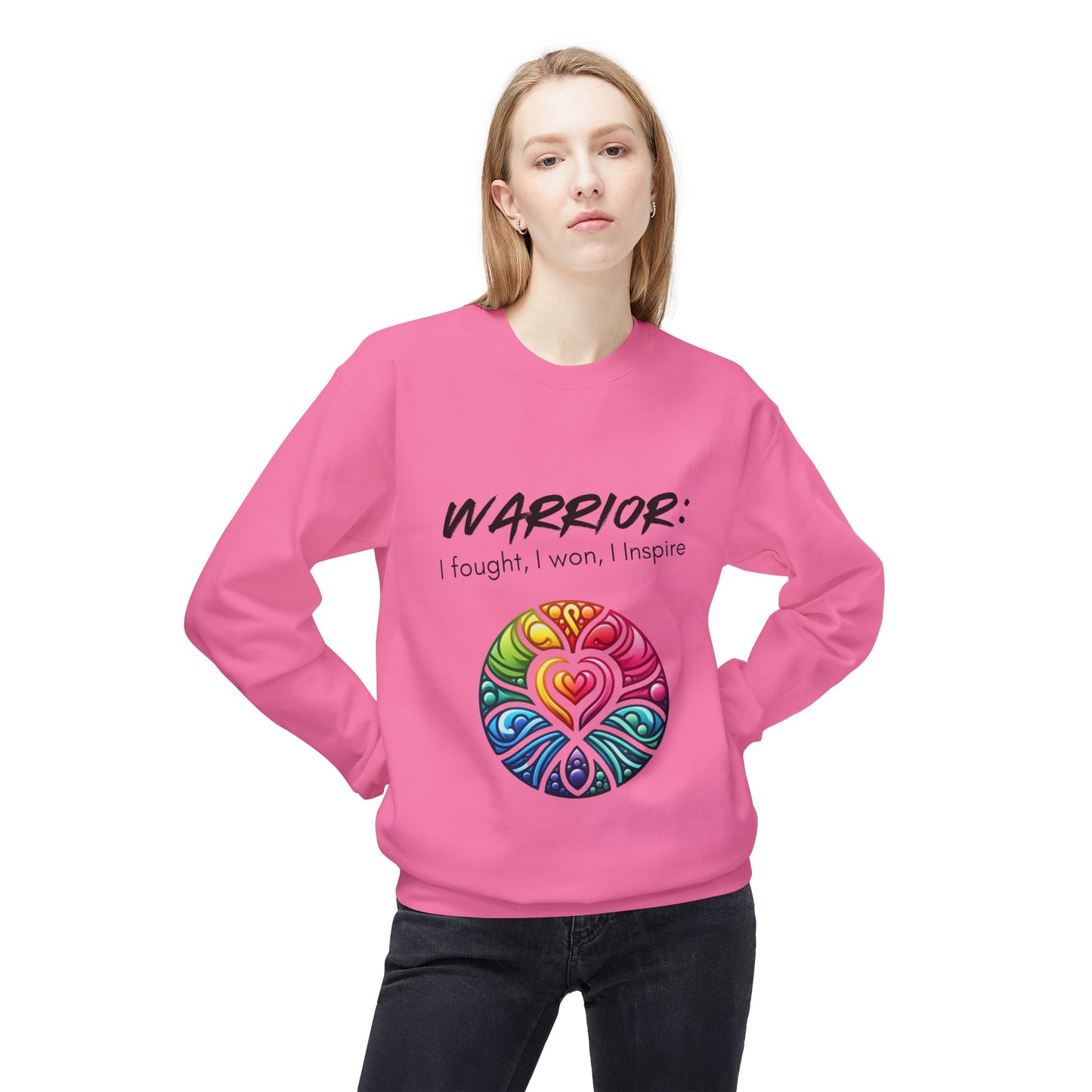 Cancer Warrior Unisex Midweight Softstyle Fleece Crewneck Sweatshirt