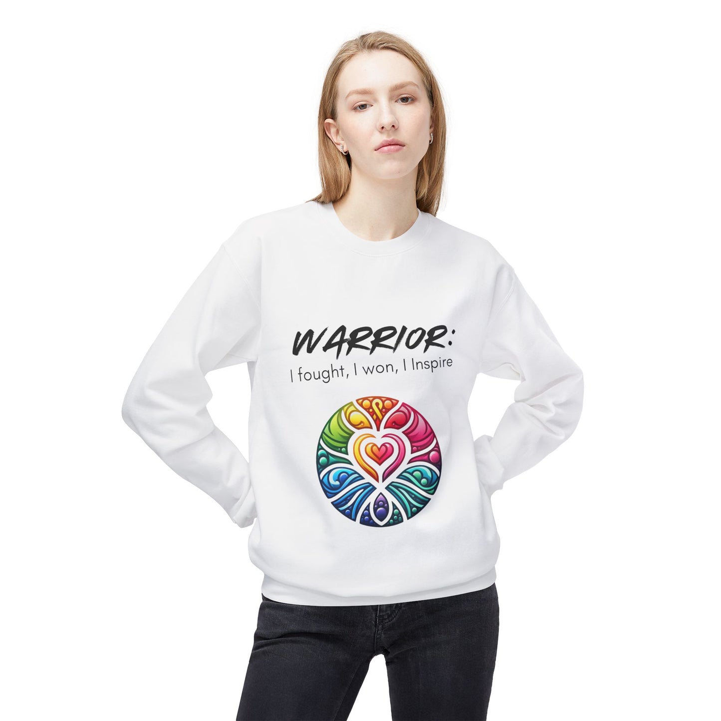 Cancer Warrior Unisex Midweight Softstyle Fleece Crewneck Sweatshirt