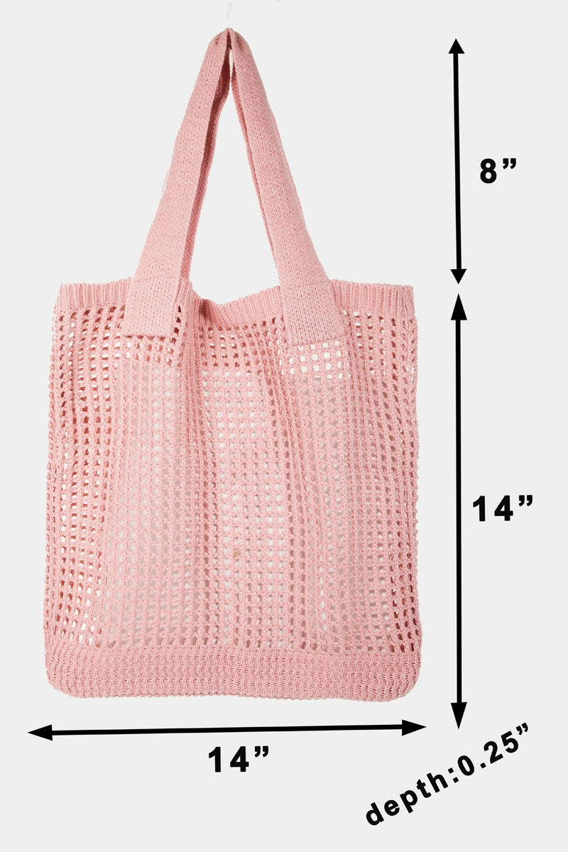 Fame Pointelle Carry Tote Bag