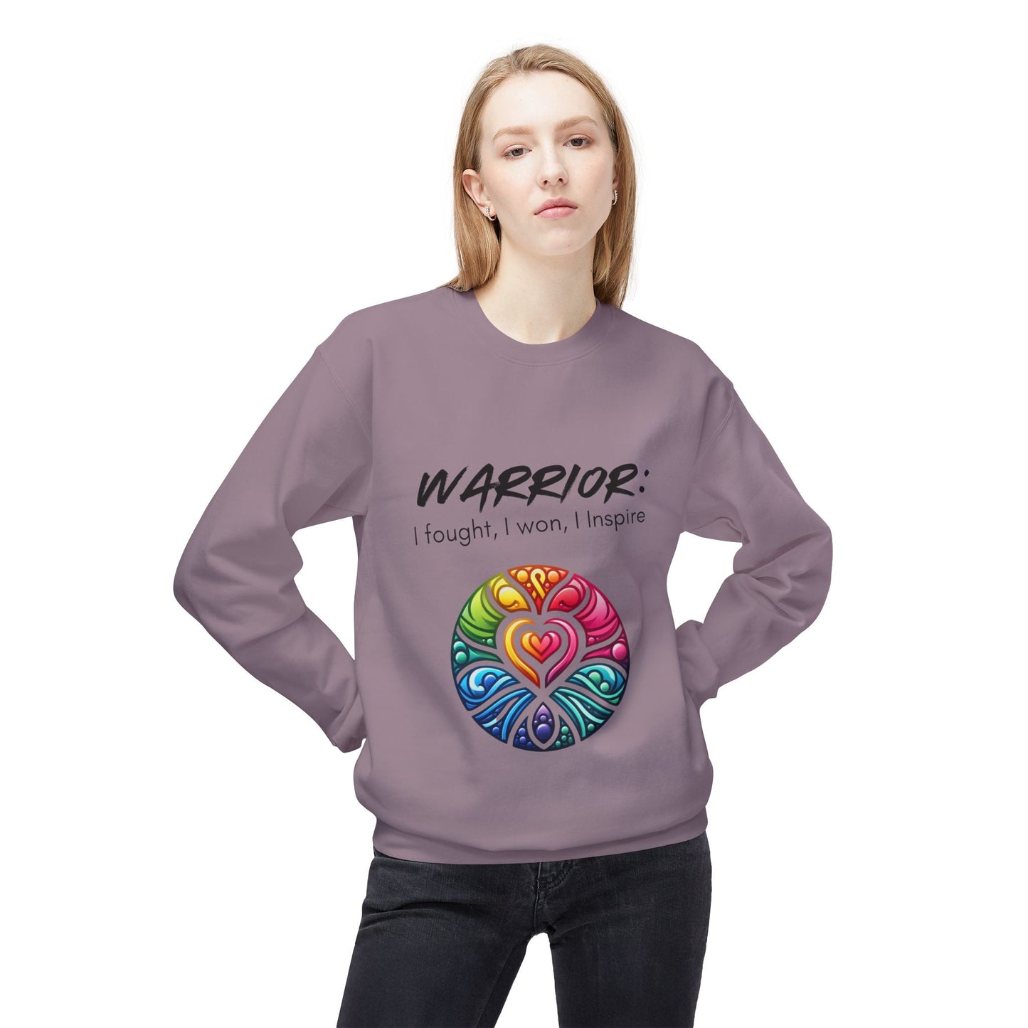 Cancer Warrior Unisex Midweight Softstyle Fleece Crewneck Sweatshirt