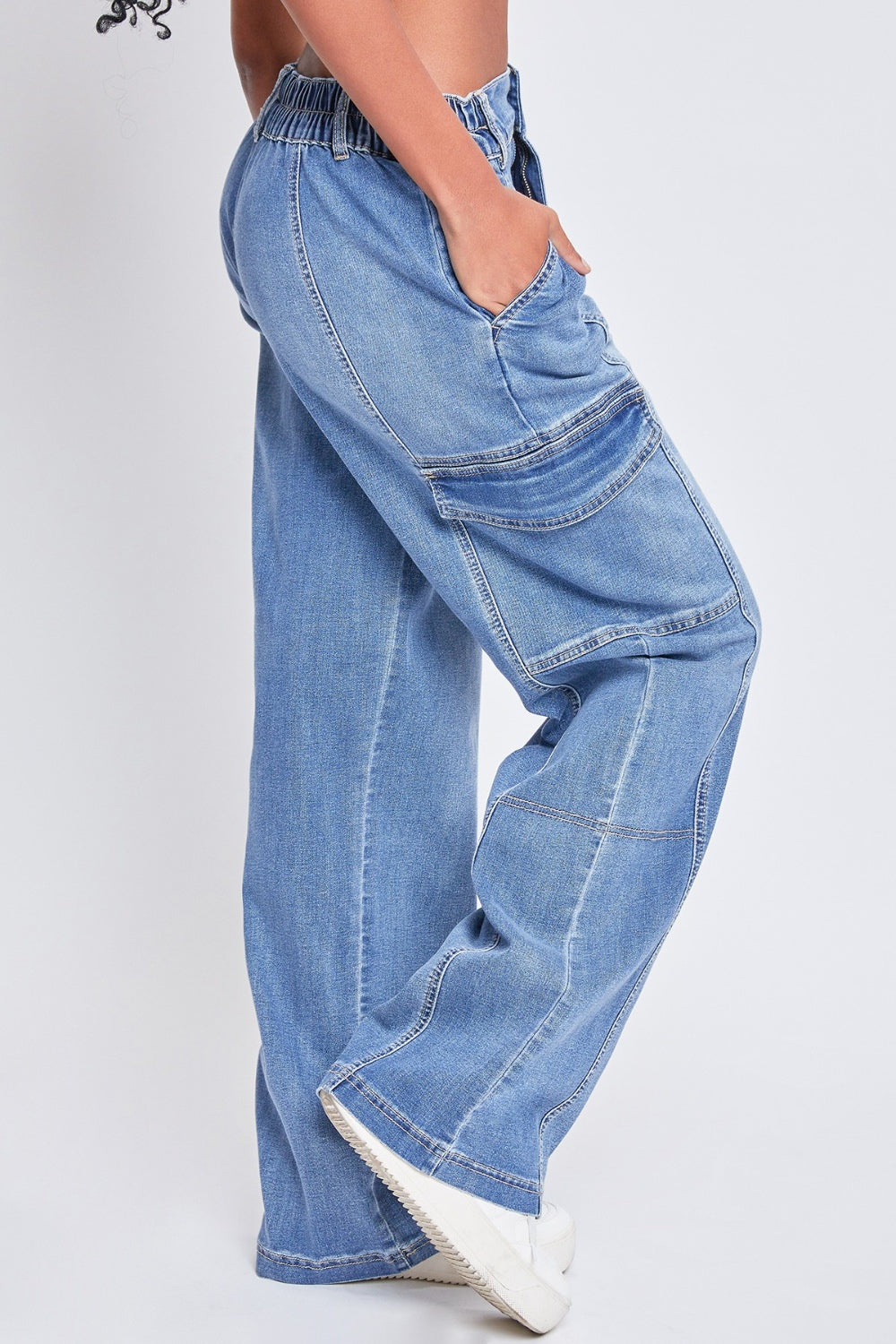 Jeanswear High-Rise Straight Womens Cargo Jeans