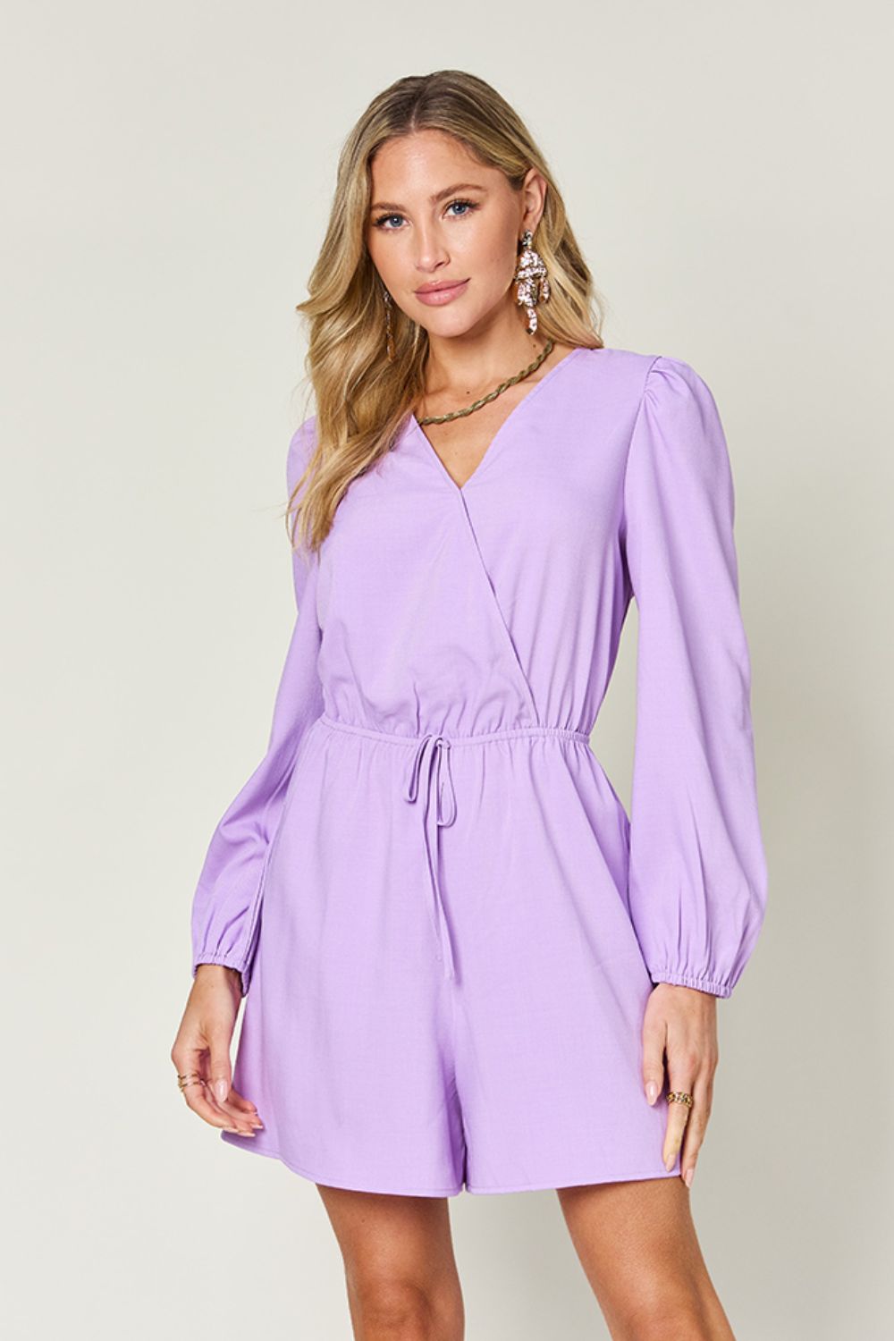 Double Take Long Sleeve Romper