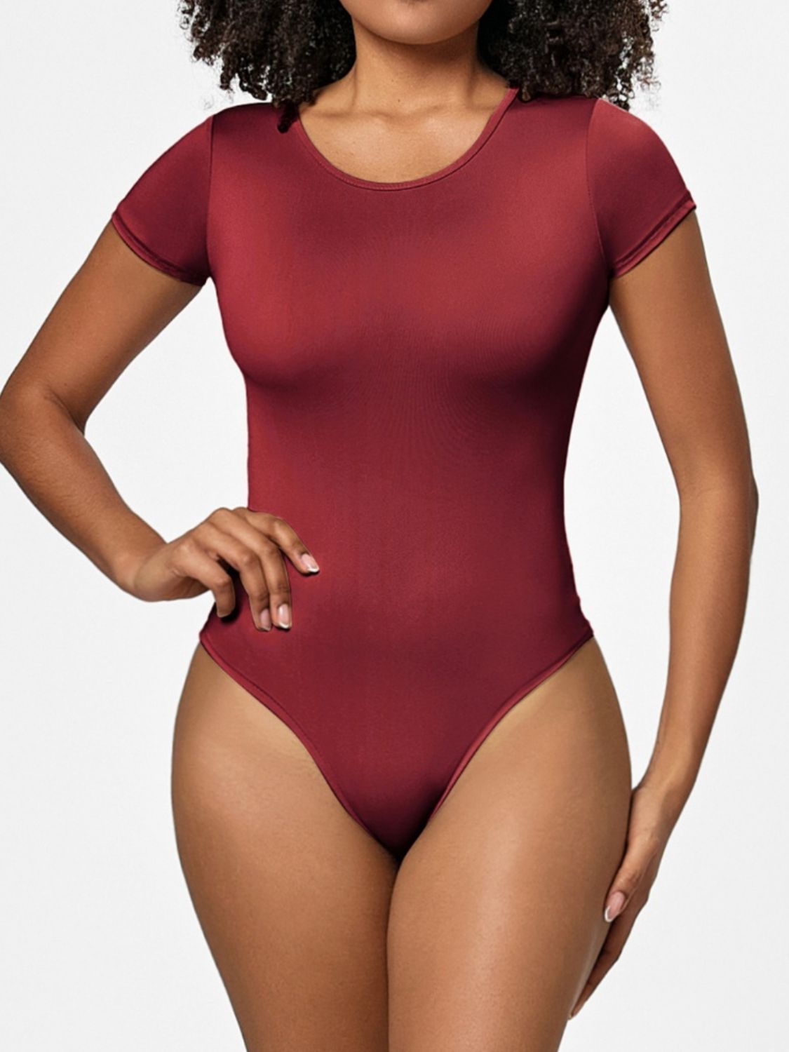 Round Neck Short Sleeve Bodysuit