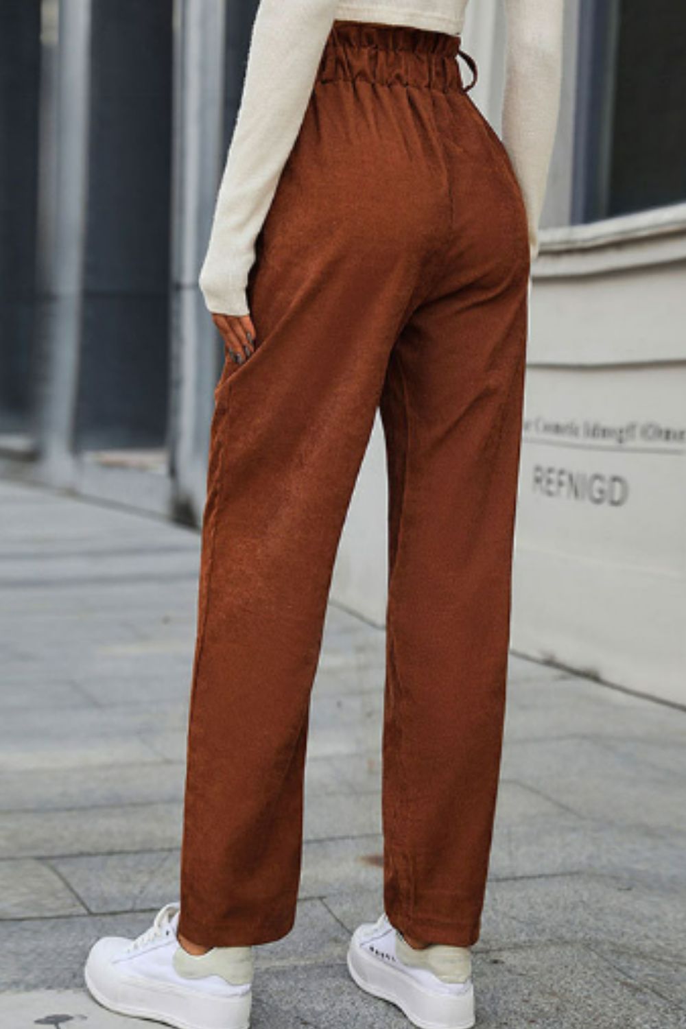 Perfee Waist Straight Leg Pants with Pockets