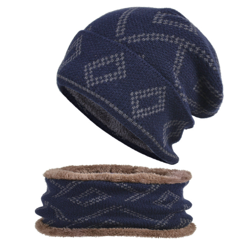 Mens Hedging Hat With Thick Square Pattern To Keep Warm