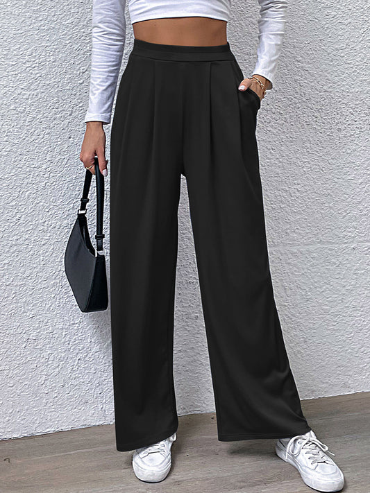 Perfee High Waist Straight Pants