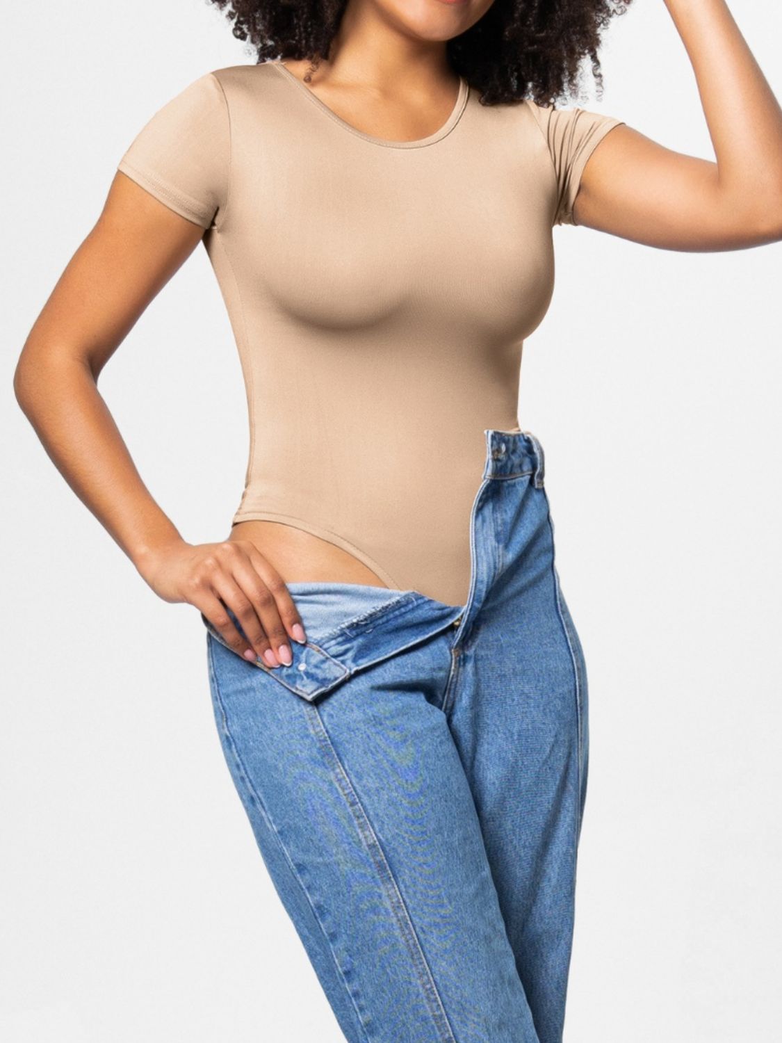 Round Neck Short Sleeve Bodysuit