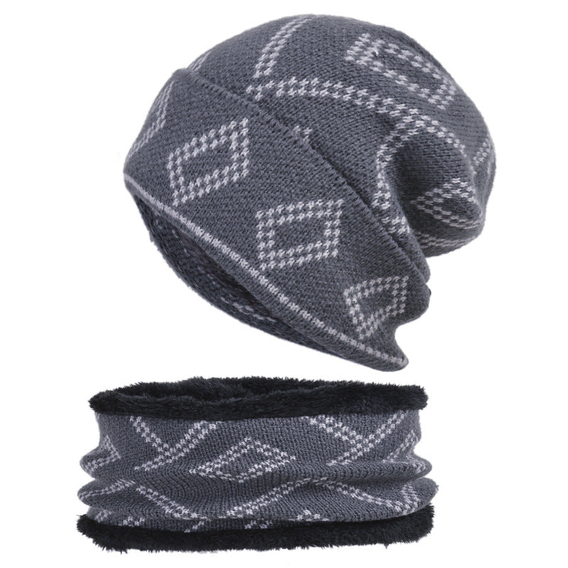 Mens Hedging Hat With Thick Square Pattern To Keep Warm