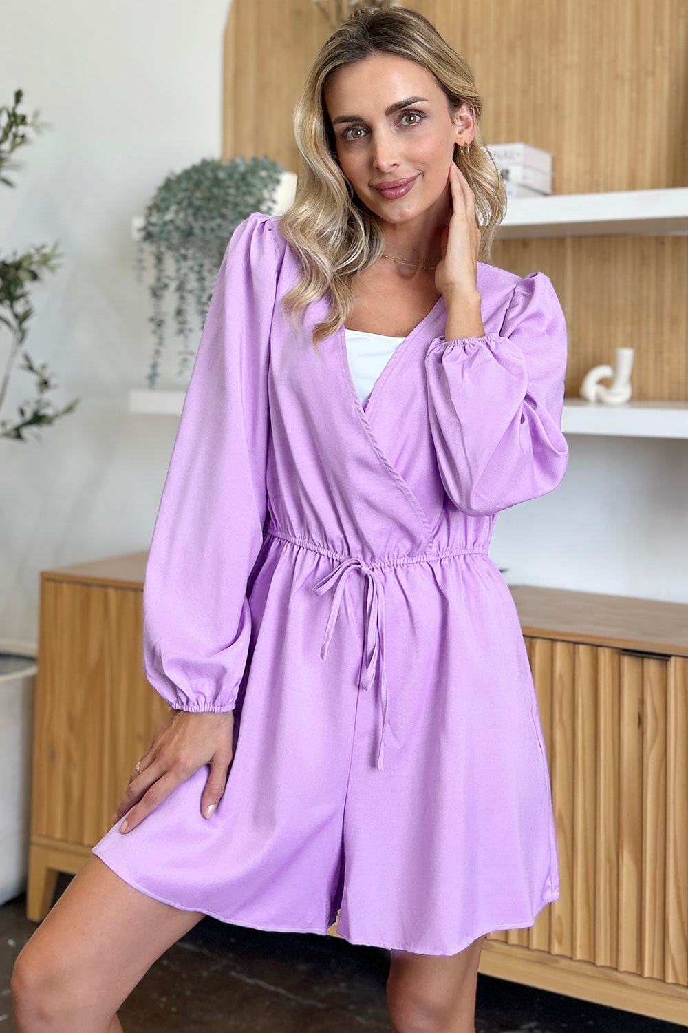 Double Take Long Sleeve Romper