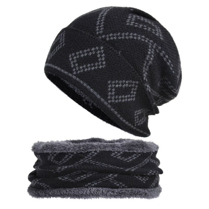 Mens Hedging Hat With Thick Square Pattern To Keep Warm