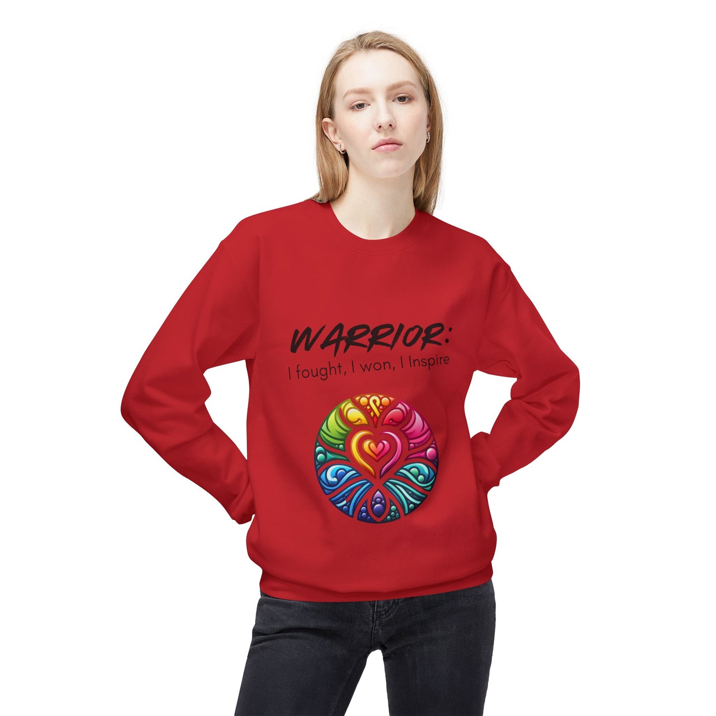 Cancer Warrior Unisex Midweight Softstyle Fleece Crewneck Sweatshirt