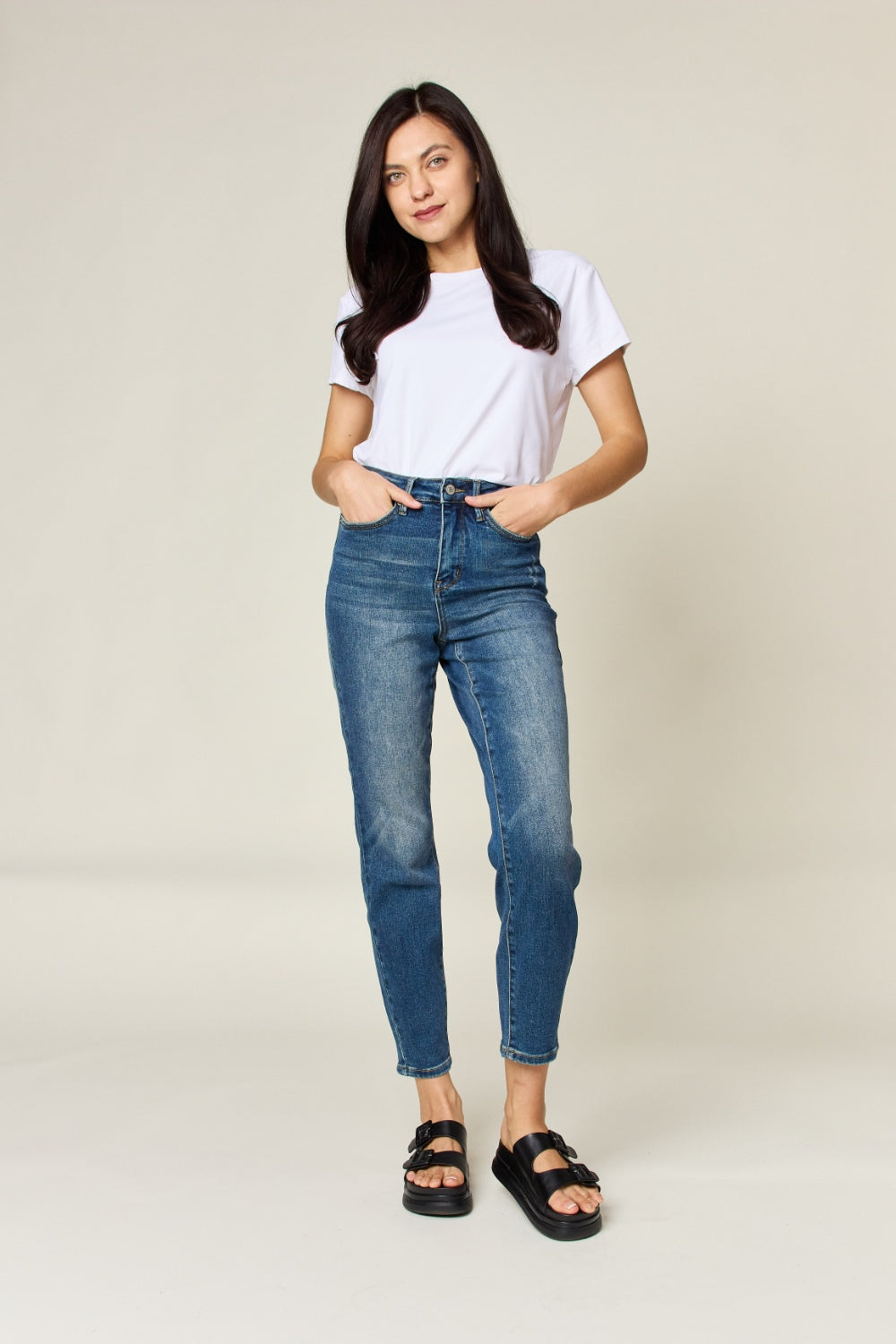 Judy Blue Full Size Tummy Control High Waist Slim Jeans for Women