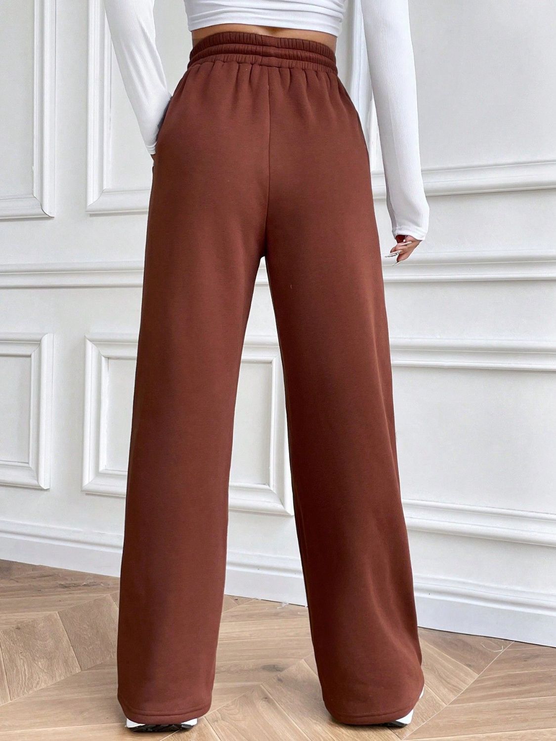 Drawstring Wide Leg Pants