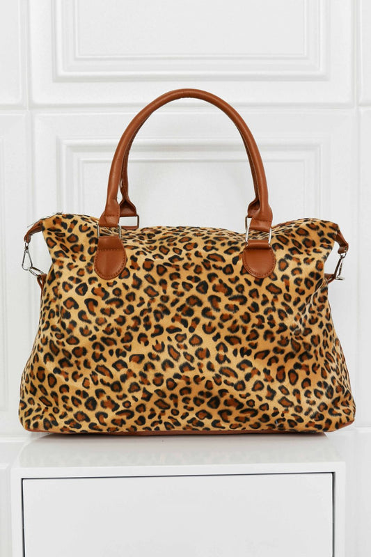 Animal Print Brushed Weekender Bag