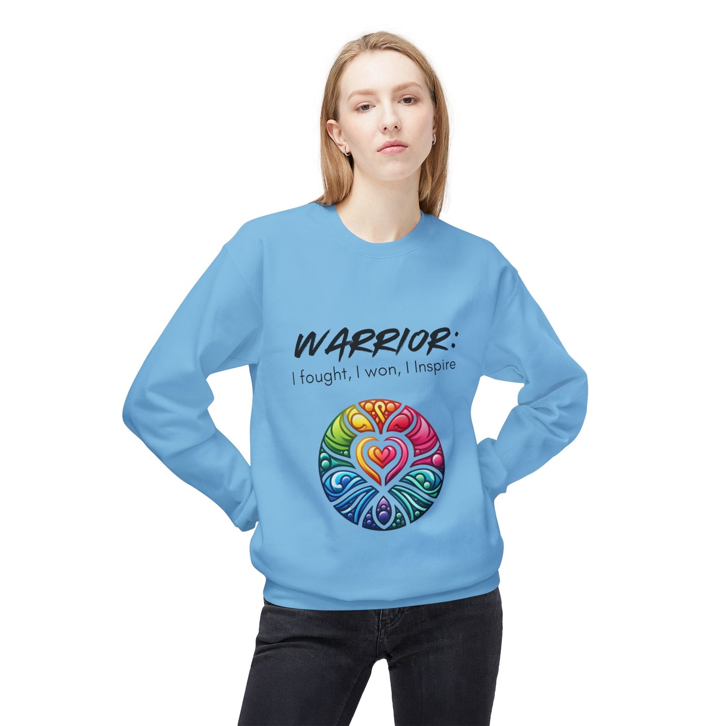 Cancer Warrior Unisex Midweight Softstyle Fleece Crewneck Sweatshirt