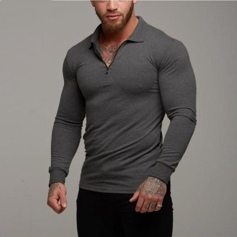 Mens T Shirt Longsleeve Shirt Men Polo Shirt