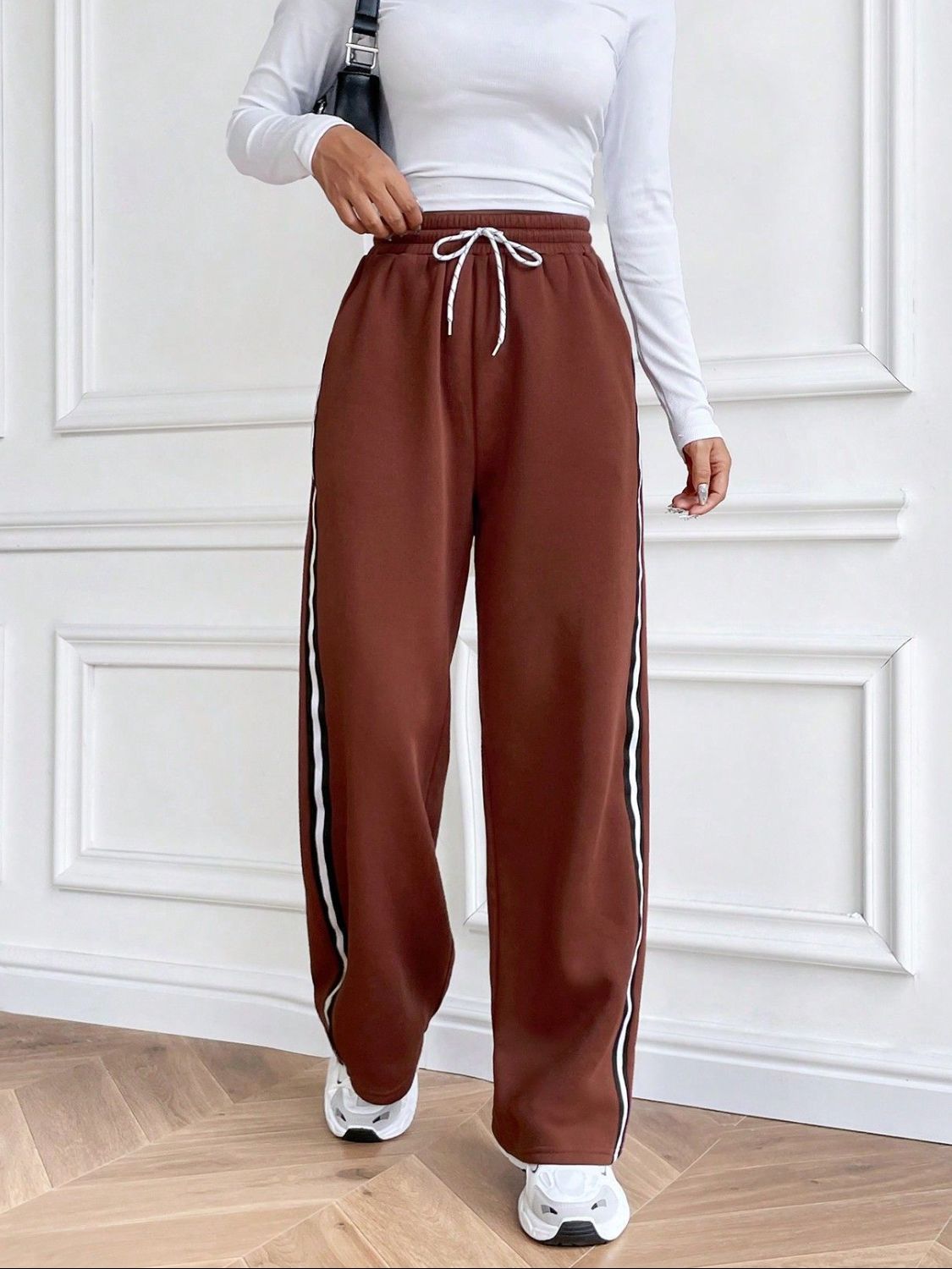 Drawstring Wide Leg Pants