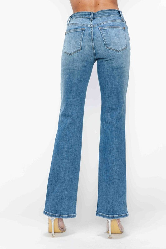 bytos Full Size Cat's Whiskers Mid Rise Jeans