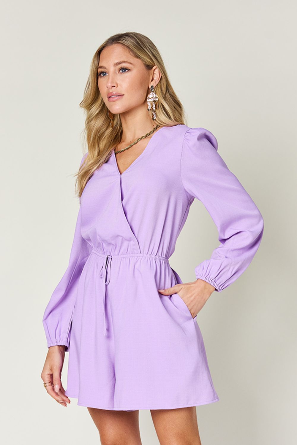 Double Take Long Sleeve Romper