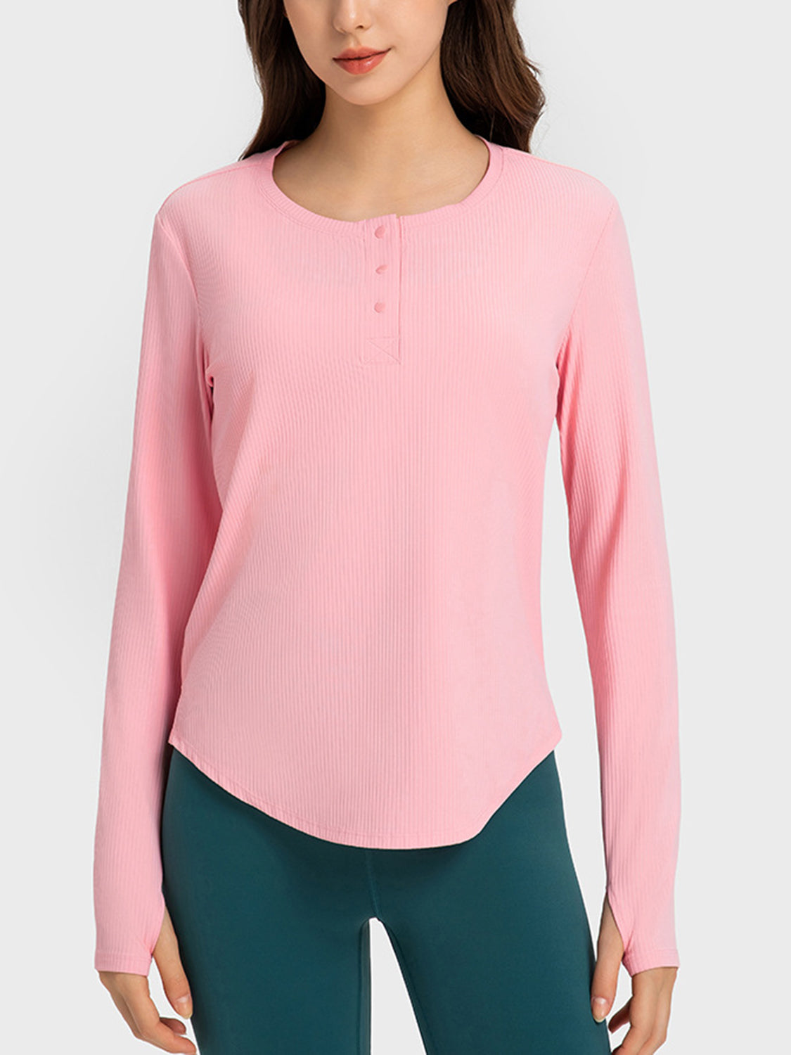 Millennia Round Neck Long Sleeve Sport Top