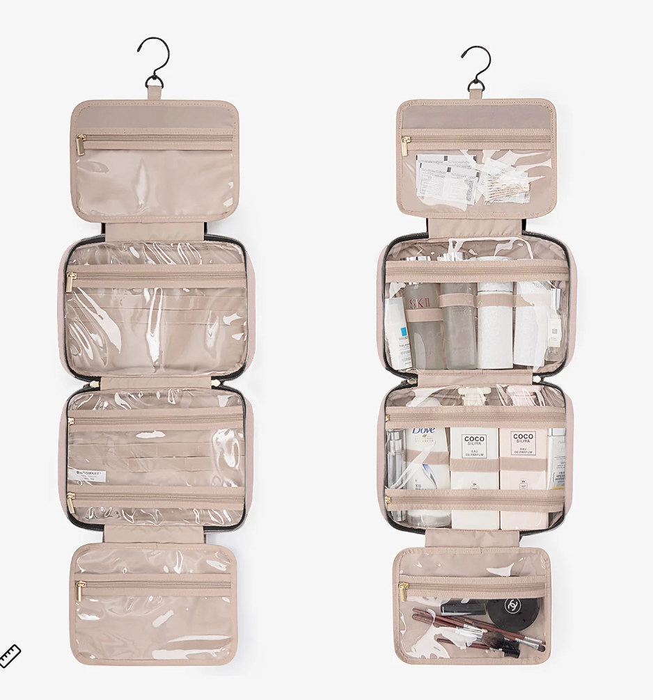 Free With $100 Purchase - Space Saving Toiletry Travel Bag Organizer in Pink.   DSST-000