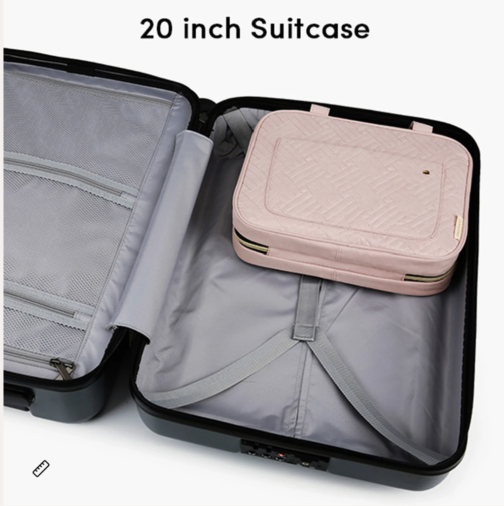 Free With $100 Purchase - Space Saving Toiletry Travel Bag Organizer in Pink.   DSST-000