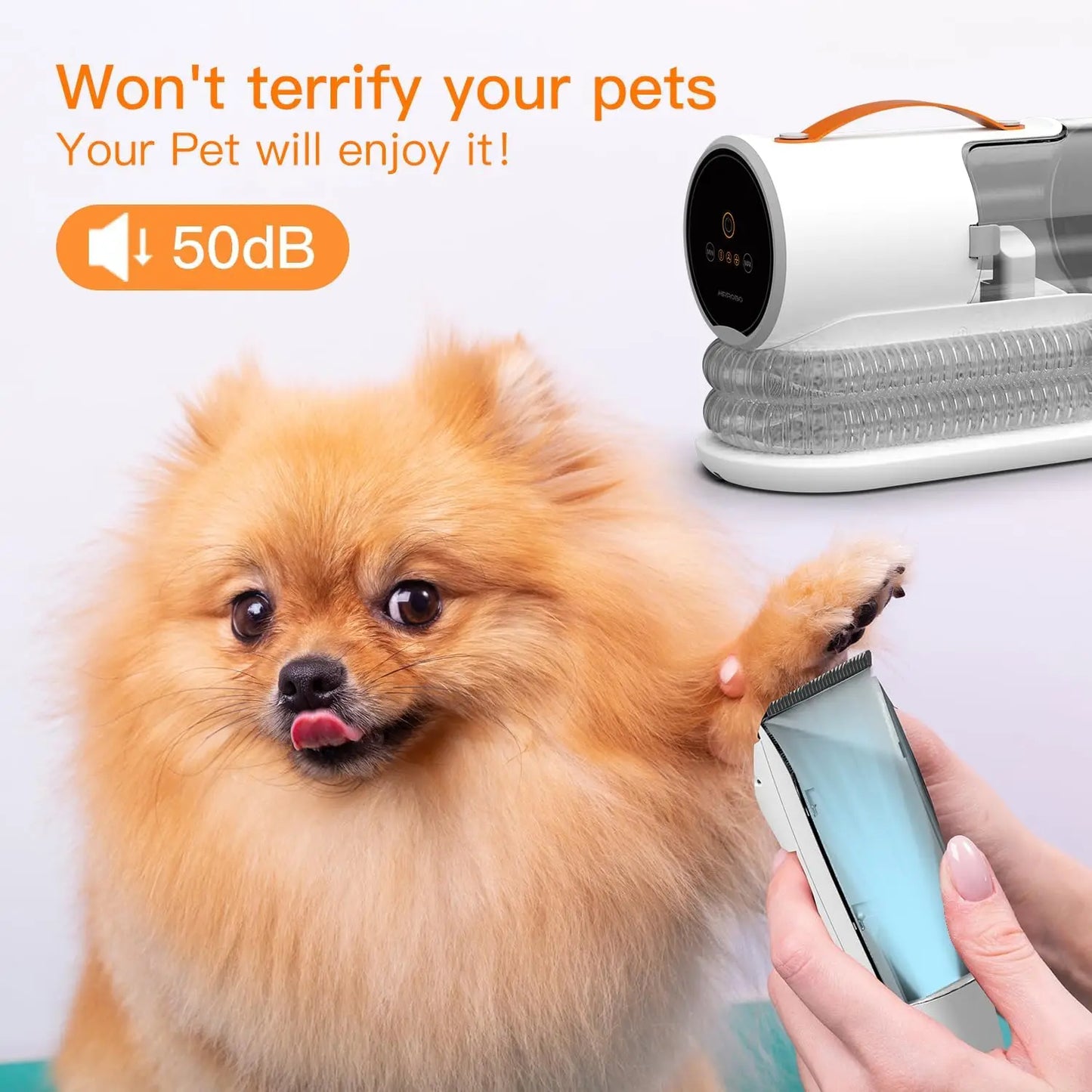 Dog or Cat Hair Vacuum & Grooming Kit, 12000Pa Strong Pet Grooming Vacuum, 2L Large Capacity Dog Cat Vacuum