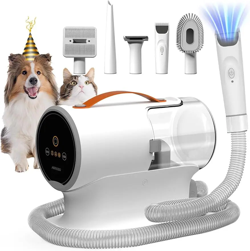 Dog or Cat Hair Vacuum & Grooming Kit, 12000Pa Strong Pet Grooming Vacuum, 2L Large Capacity Dog Cat Vacuum