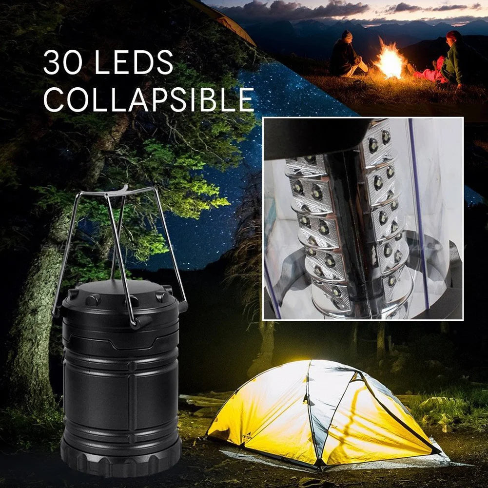 30LED Tent Lamp Waterproof Camping Light Power by 3*AA Battery Emergency Light Portable Lantern Working Lighting Flashlight