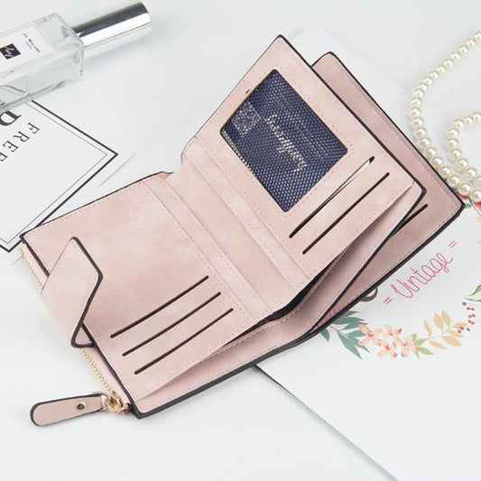 2024 Leather Women Wallet Hasp Small and Slim Coin Pocket Purse Women Wallets Cards Holders Luxury Brand Wallets Designer Purse