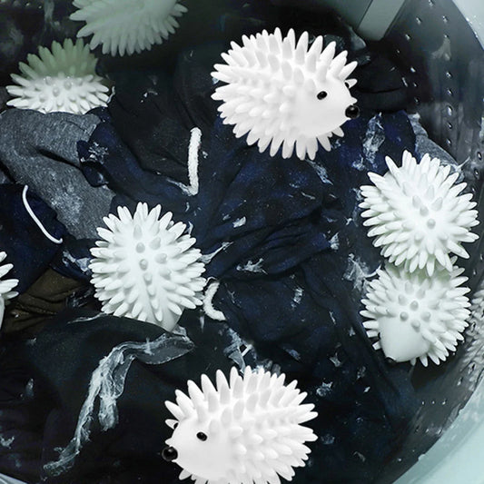 Laundry Dryer Balls, Cute Hedgehog Shaped, Reusable Laundry Softener, Wrinkle Release Anti Entanglement Washing Machine