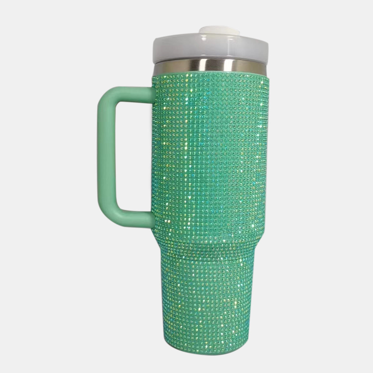 🔥Super Buy - Rhinestone Stainless Steel Tumbler with Straw