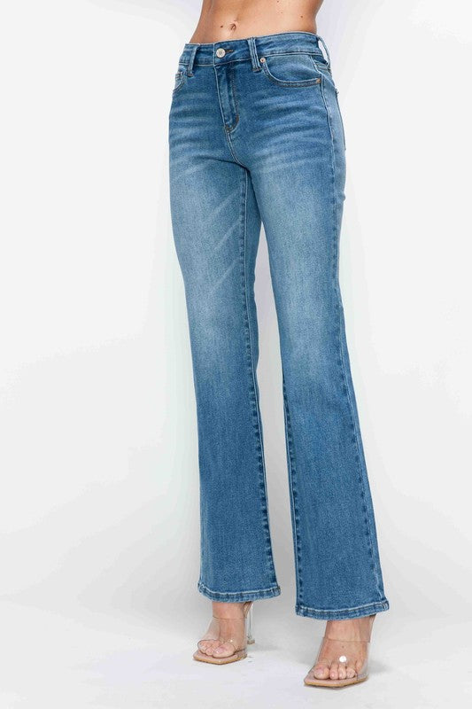 bytos Full Size Cat's Whiskers Mid Rise Jeans