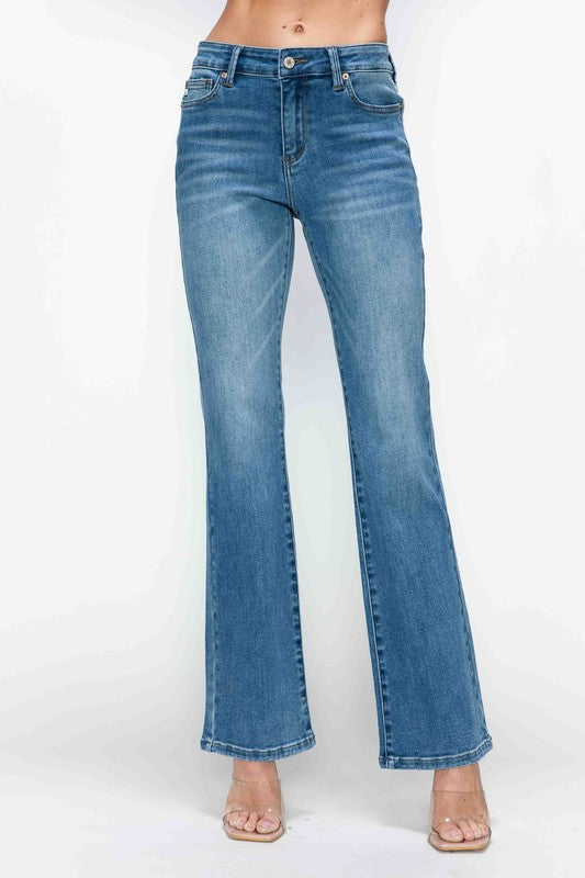bytos Full Size Cat's Whiskers Mid Rise Jeans