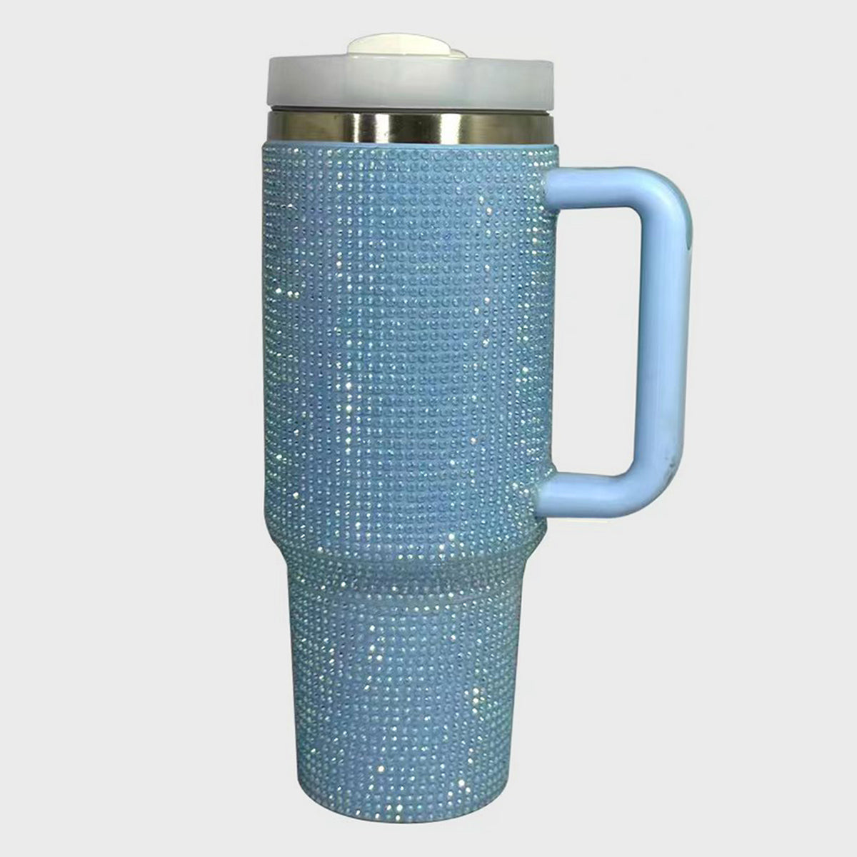 🔥Super Buy - Rhinestone Stainless Steel Tumbler with Straw