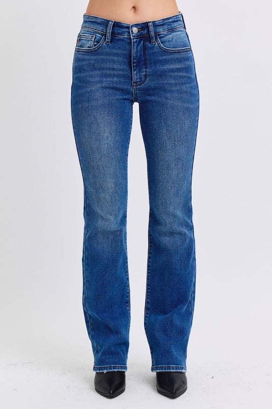 Judy Blue Full Size Run Mid-Rise Jeans with Thermal Lining