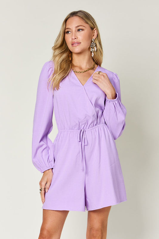 Double Take Long Sleeve Romper