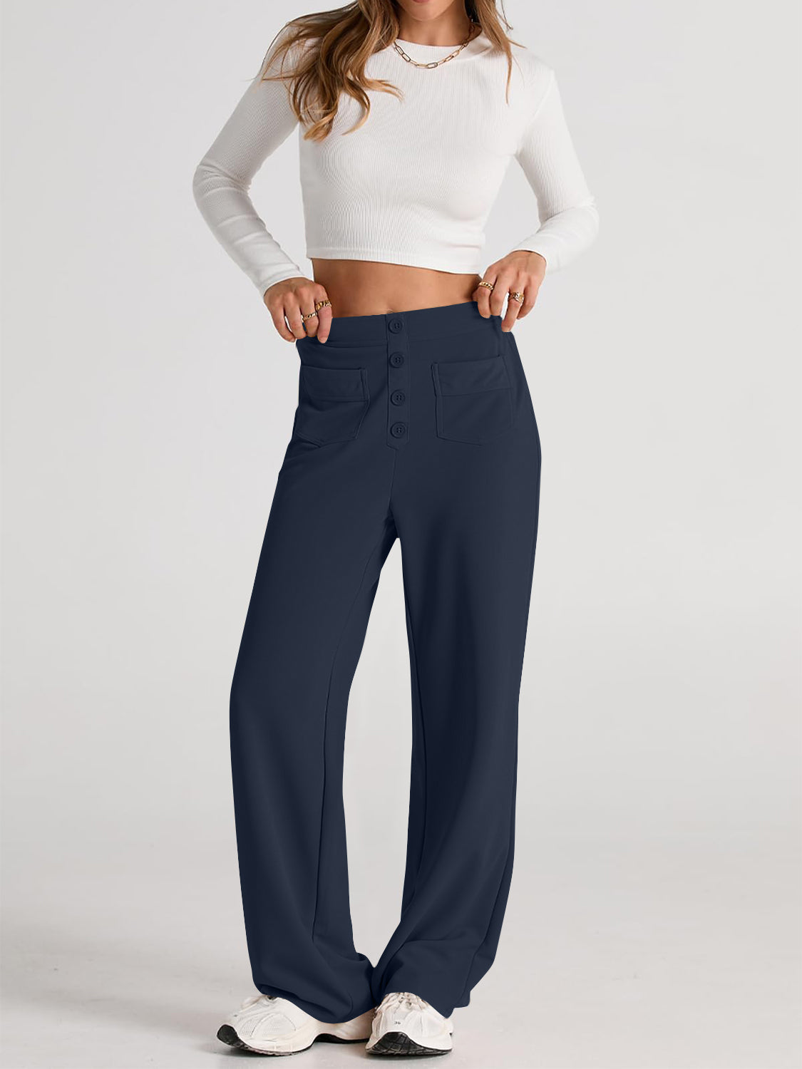 High Waist Wide Leg Pants