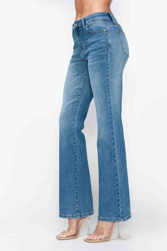 bytos Full Size Cat's Whiskers Mid Rise Jeans